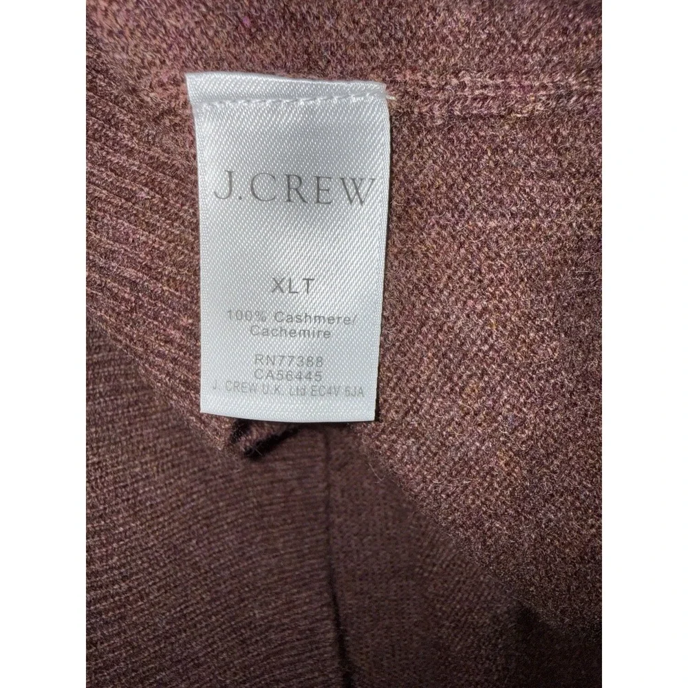 J.Crew Mens XLT V-Neck‎ Sweater Italian Cashmere Tall Brownish Preppy Officecore